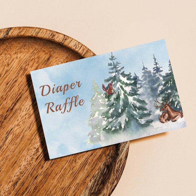 Woodland Animals Landscape Adventure Baby Shower Business Card (Creator Uploaded)