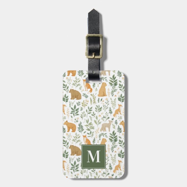 Woodland Animals Luggage Tag (Front Vertical)