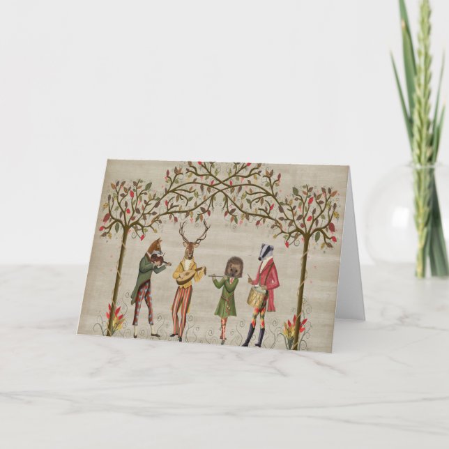 Woodland Animals Minstrel Group Card (Front)