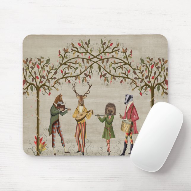 Woodland Animals Minstrel Group Mouse Pad (With Mouse)