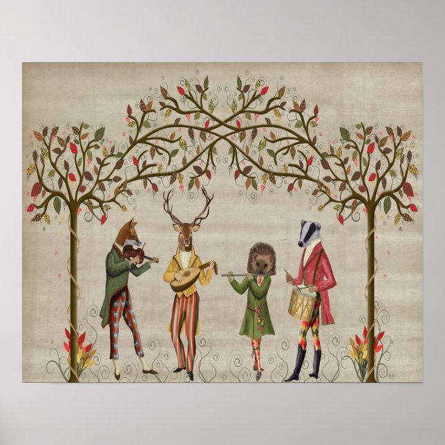 Woodland Animals Minstrel Group Poster (Front)