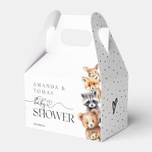 Woodland Animals Modern Baby Shower Favour Box