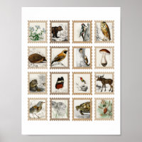 Woodland Animals Moose Birds Junk Journal Accents 