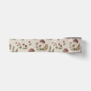 Woodland Animals & Mushrooms Embroidery Gift Wrap Satin Ribbon