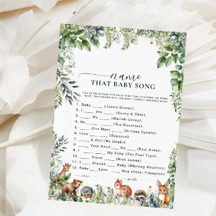 Woodland Animals Name That Baby Song Shower Game