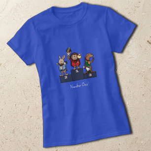 Woodland Animals Number One! Gift Podium Art T-Shirt