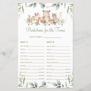 Woodland Animals Prediction for Twins Activity