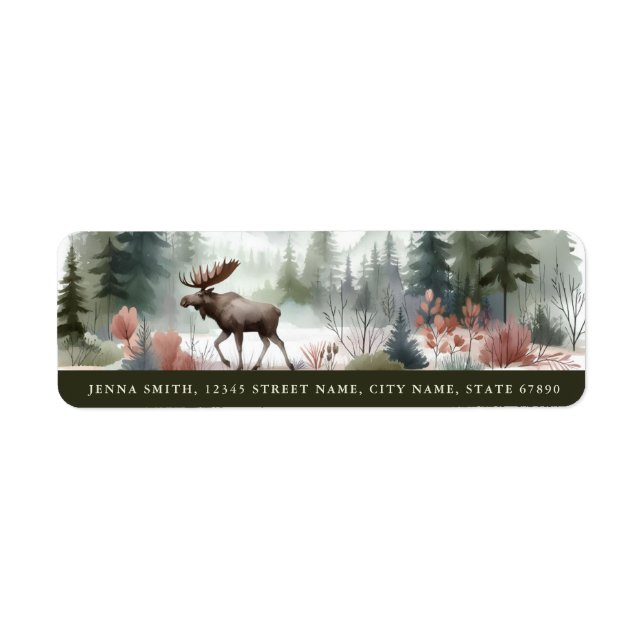 Woodland Animals Return Address Labels (Front)