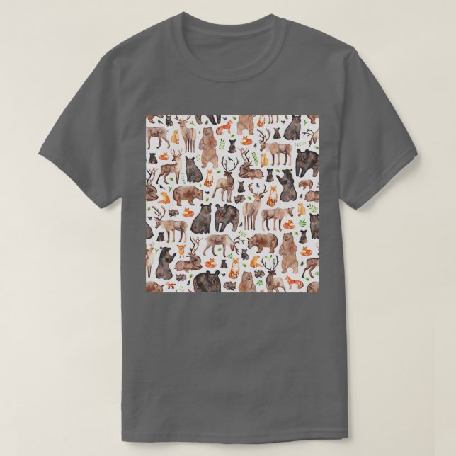 Woodland Animals T-Shirt (Design Front)