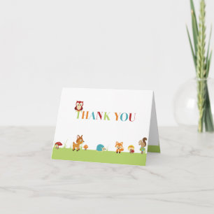 Woodland Animals Thank You Card