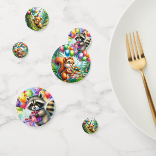 Woodland Animals Themed Birthday Party Confetti