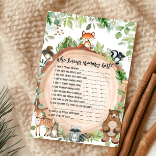 Woodland Animals Who Knows Mummy Best Game
