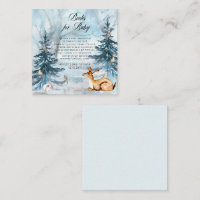Woodland Animals Winter Baby Shower Book Request