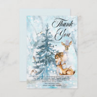 Woodland Animals Winter Boy Baby Shower