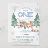 Woodland Animals Winter Onederland Birthday