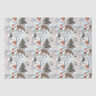Woodland Animals Winter Woods Tissue Paper