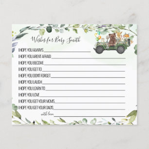 Woodland Animals Wishes for Baby Baby Shower card