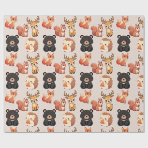 Woodland Animals Wrapping Paper