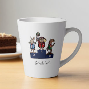 Woodland Animals You're the best! Gift Podium Art Latte Mug