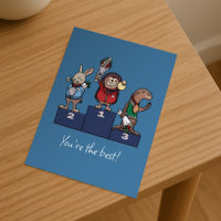Woodland Animals You're the best! Gift Podium Art