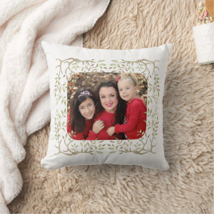 Woodland Antler Family Photo Cushion
