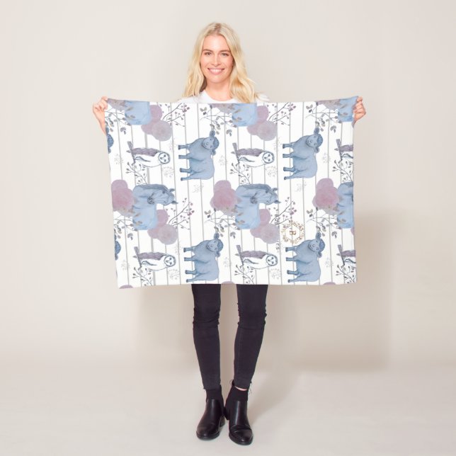 Woodland Art Baby Blanket (In Situ)