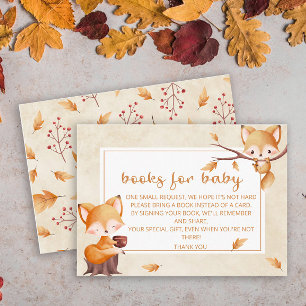 Woodland Autumn Baby Fox books for baby ticket Enclosure Card