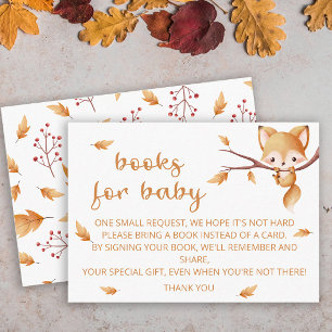 Woodland Autumn Baby Fox books for baby ticket Enclosure Card