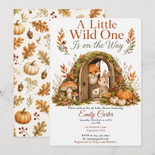 Woodland Autumn Baby Shower Invitation