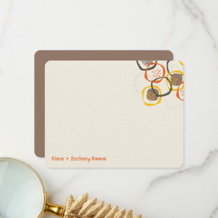 Woodland Autumn / Fall Forest Tree Rings Wedding Thank You Card