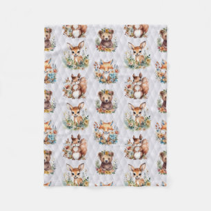 Woodland Babies Fleece Blanket