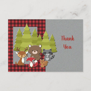 Woodland Babies Thank You Card