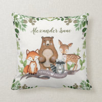 Woodland Baby Animals Greenery Nursery Decoration