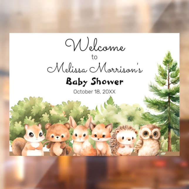 Woodland Baby Boy Shower Welcome (Sheet 2)