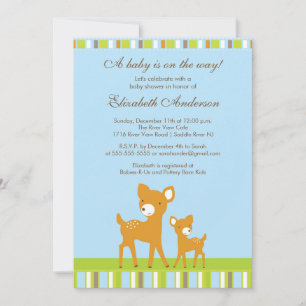 Woodland Baby Deer Baby Shower Invitation