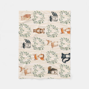 Woodland Baby Forest Animal  Fleece Blanket