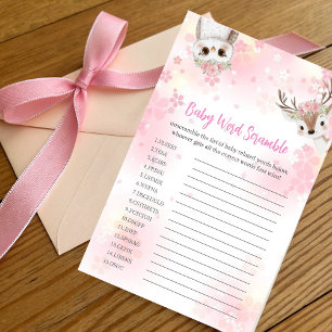Woodland Baby Girl Word Scramble Game