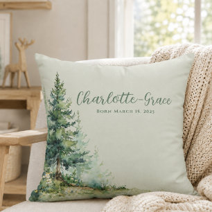 Woodland Baby Nursery • Sage Forest Decor Cushion