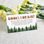 Woodland Baby Shower Book Request  Enclosure Card<br><div class="desc">Gender neutral forest baby shower enclosure card</div>