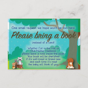 Woodland Baby Shower Book Request & Wishes Insert