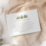 Woodland Baby Shower Books for Baby Request Enclosure Card<br><div class="desc">Create a customised books for baby enclosure card for your woodland-themed baby shower or event.</div>