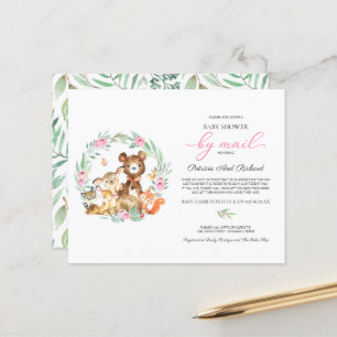 Woodland Baby Shower By Mail Budget Invitation