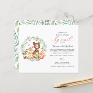 Woodland Baby Shower By Mail Budget Invitation