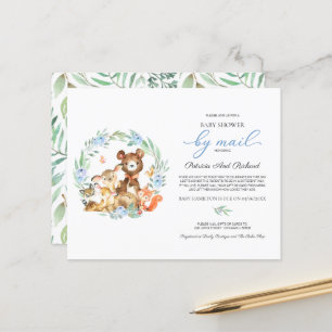 Woodland Baby Shower By Mail Budget Invitation