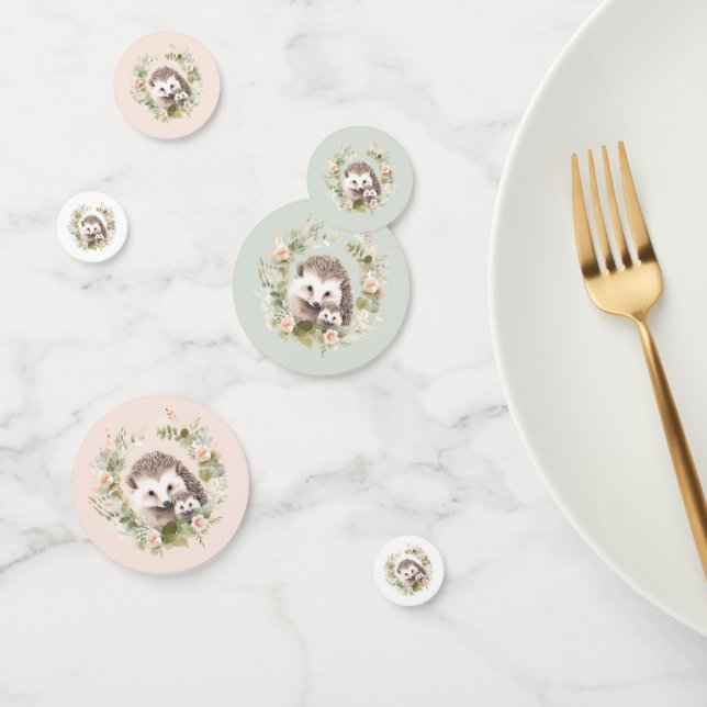 Woodland Baby Shower, Cute Hedgehog Confetti (Group)