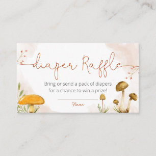 Woodland baby shower diaper raffle card