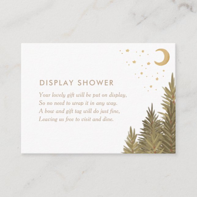 Woodland Baby Shower Display Shower Enclosure Card (Front)