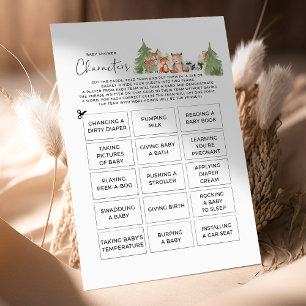 Woodland Baby Shower Game CHARACTERS