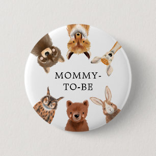 Woodland Baby Shower Gender Neutral 6 Cm Round Badge