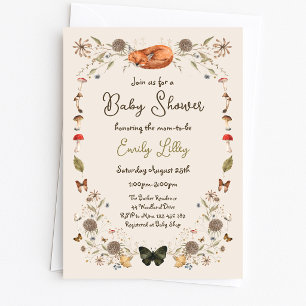 Woodland Baby Shower Gender Neutral Invitation